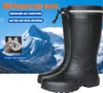 EVA Rain Boots Waterproof Foam Knee-high Rubber Shoes Removable Liner Draw String Fishing Hunting Ice Cold Storage Workers Boots - 图片 3