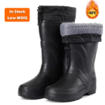Winter Warm Eva Rain Boots Men Waterproof Cotton Long Rain Boots Outdoor Snow Boots Shoes Arctic Ice Tall Cold Weather Shoes - 图片 5