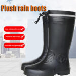 EVA Rain Boots Waterproof Foam Knee-high Rubber Shoes Removable Liner Draw String Fishing Hunting Ice Cold Storage Workers Boots - 图片 9