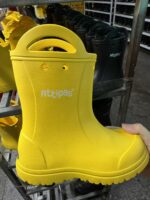 Custom Portable Children's Rain Boots Anti Slip Soft Sole Lightweight Rubber Waterproof Comfortable Rain Shoes Handles Rain Boot - 图片 34