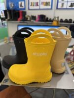 Custom Portable Children's Rain Boots Anti Slip Soft Sole Lightweight Rubber Waterproof Comfortable Rain Shoes Handles Rain Boot - 图片 49